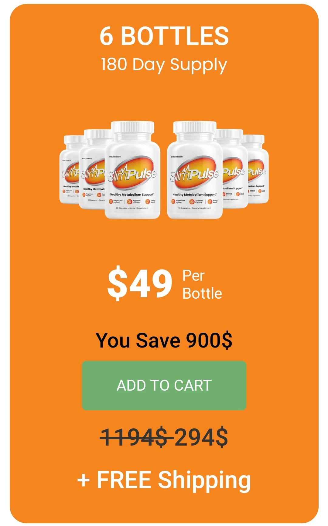 SlimPulse™ 6 bottles pricing